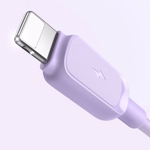 Joyroom Multi-Color Series A14 Lightning / USB-A 2.4A 1.2 m kabelis - violetinis