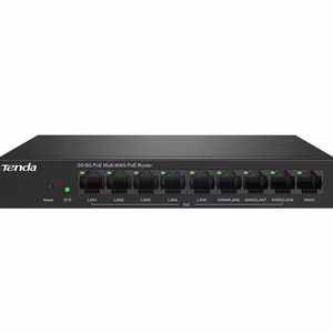 Tenda G0-8G-PoE – 8 prievadų laidinis Gigabit PoE maršrutizatorius, juodas