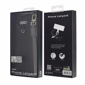 Audi universalus telefono dirželis 28cm 10mm odinis pilkas AU-HSLSL-GT/D1-GY