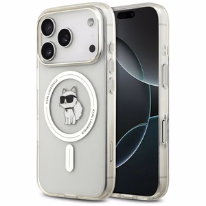 Karl Lagerfeld IML Choupette MagSafe dėklas telefonui iPhone 17 Pro Max - permatomas