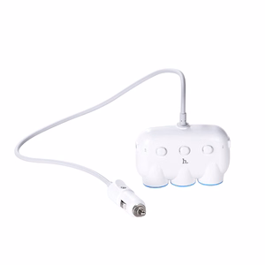 Automobilinis įkroviklis-šakotuvas Hoco C1 su 2 USB jungtimi ir trimis (3.1A) jungtimis