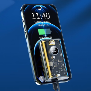 WEKOME WP-345 Vanguard Series išorinė baterija, 10000 mAh, PD 20 W + QC 22,5 W, su integruotais USB-C ir Lightning laidais, geltona