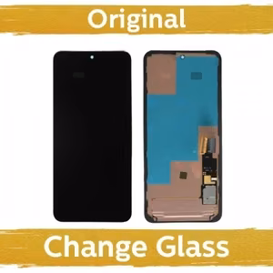 LCD Display Compatible With Google Pixel 8 Black with Frame (Refurbished: China)