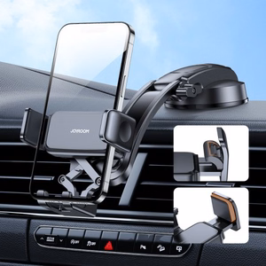 Automobilinis laikiklis Joyroom v2 JR-ZS283 juodas (nemagnetinis / lipnus pagrindas)