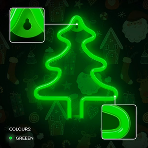 Žalias LED neoninis kalėdinės eglutės šviestuvas FLNE16 Forever Light