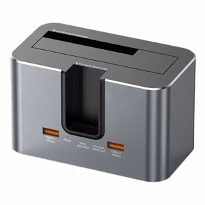 Dviejų diskų Docking Station M.2 SATA/ NVME, 2.5"/3.5" SSD/HDD, 2x USB-A, USB-C