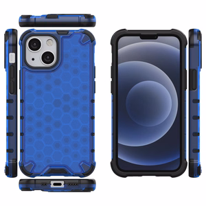 Honeycomb Case броневой чехол с TPU бампером для iPhone 13 mini синий