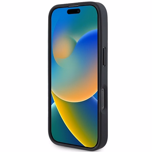 BMW M perforuota trispalvė linija Magnetinis dėklas iPhone 16 Pro - pilkas