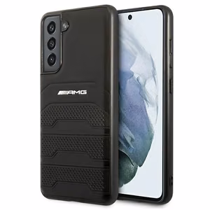 AMG AMHCS21FESGSEBK чехол для Samsung S21 FE G990 чёрный Leather Debossed Lines