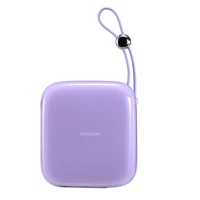 Joyroom išorinė baterija 10000mAh Jelly Series 22.5W su įmontuotu Lightning kabeliu violetinė (JR-L003)