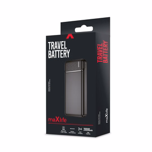Maxlife išorinė baterija MXPB-01 20000 mAh juodas