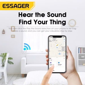 Essager Tag baltas išmanusis Bluetooth ieškiklis / sekiklis pakabukas