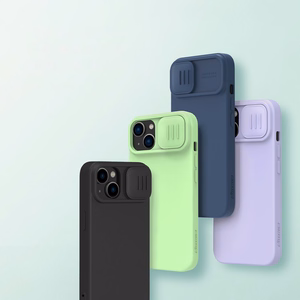 Dėklas Nillkin CamShield Silky Magnetic Silicone Apple iPhone 14 Plus tamsiai mėlynas