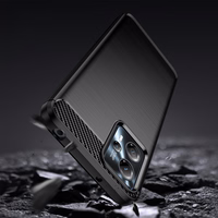 Carbon dėklas Motorola Moto G13 lankstus silikoninis anglies dėklas juodas