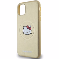 Hello Kitty odinis Kitty Head magnetinis dėklas telefonui iPhone 11 / Xr - auksinis