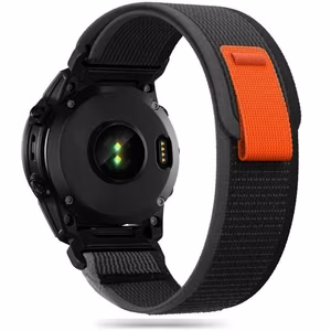 TECH-PROTECT NYLON GARMIN FENIX 5 / 6 / 6 PRO / 7 JUODAS/ORANŽINIS