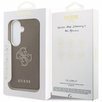 Guess dėklas Grained Big 4G Metal Logo skirtas Samsung Galaxy S26 Plus rudas