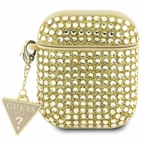 Guess GUA2HDGTPD AirPods 1/2 dėklas (m) - auksinis Rhinestone Triangle Charm