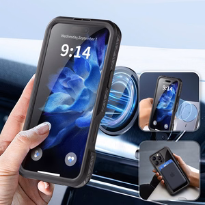 Vandeniui atsparus dėklas SHELLBOX GT, suderinamas su MagSafe, skirtas IPHONE 16 Pro Max, juodas