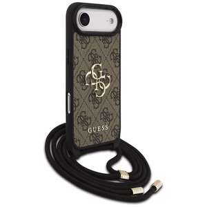 Guess 4G Big Logo Cord Stap per petį dėklas telefonui iPhone 17 Air - rudas
