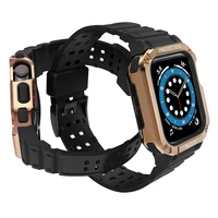 Protect dirželis Apple Watch 38/40/41mm šarvuotas dėklas dirželis - juodas, rožinis auksas