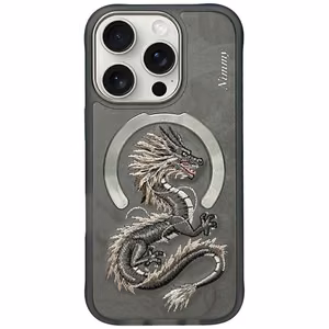 Nimmy Dragon MagSafe dėklas iPhone 16 Pro Max - pilkas