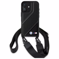 BMW M Edition Carbon Stripe & Strap Dėklas telefonui Apple iPhone 16 Plus - juodas