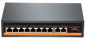 PoE komutatorius 8 prievadų 100Mbps +2G aukštyn