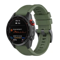 Silikoninis dirželis GARMIN FENIX 3 / 3HR / 5X / 6X / 6X Pro / 7X / 7X Pro tamsiai žalia (4)