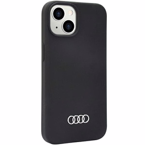 Audi silikoninis dėklas telefonui iPhone 14 6.1" juodas/juodas kietas dėklas AU-LSRIP14-Q3/D1-BK