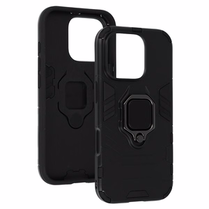 Ring Armor dėklas telefonui iPhone 16 Pro juodas