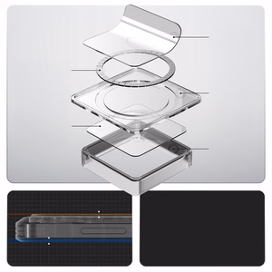 Spigen Ultra Hybrid Mag MagSafe Dėklas for Samsung Galaxy S26 - Clear mėlynas