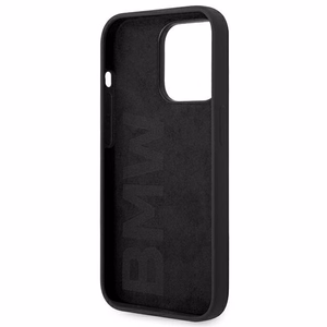 Dėklas BMW BMHCP14MSILBK iPhone 14 Plus 6.7 - juodas silikoninis logotipas