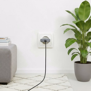FORCELL F-ENERGY GaN III B130101-E itin plonas kelioninis įkroviklis 1 x Type C + USB A PD QC4.0 3A 30W juodas