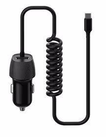 Įkroviklis automobilinis Platinet (PLCRSM) su MicroUSB laidu (1xUSB 3.4A) juodas