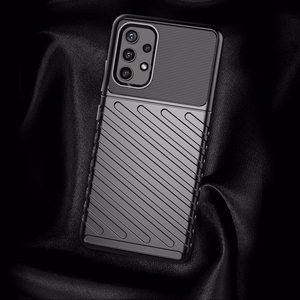 Thunder Case lankstus tvirtas tvirtas dėklas TPU dėklas telefonui Samsung Galaxy A72 4G mėlynas