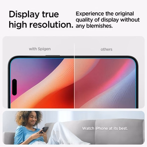 Spigen Glas.tR EZ Fit grūdintas apsauginis stiklas iPhone 15 / 16 – 2 vnt.