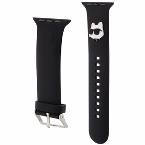 Karl Lagerfeld 3D Rubber Choupette Head dirželis juodas skirtas Apple Watch 42/44/45/49mm