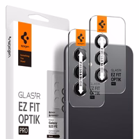 Spigen Glas.tR EZ Fit Optik apsauginis stiklas kamerai Samsung Galaxy S23 FE - juodas, 2 vnt.