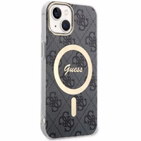 Guess GUHMP14MH4STK iPhone 14 Plus/ 15 Plus 6.7" juodas/juodas hardcase 4G MagSafe