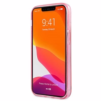 Karl Lagerfeld Glitter Karl's Head Dėklas iPhone 13 mini - rožinis