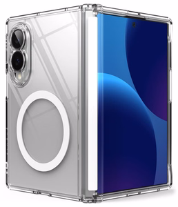 Ringke Fusion Flap Magnetic dėklas, skirtas Samsung Galaxy Z Fold 8, suderinamas su MagSafe – skaidrus