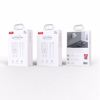 XO sieninis įkroviklis CE25 PD 25W 1x USB-C baltos spalvos + USB-C kabelis - USB-C