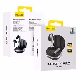 Blavec Bluetooth TWS ausinės BW-03 Infinity Pro ANC+ENC (BW03IP-B) juodos