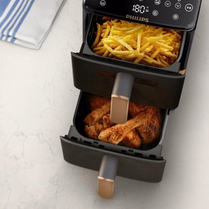 Philips Dual Basket Airfryer NA462/70 4000 Series Power 2750 W Capacity 10 L Rapid Air technology Black
