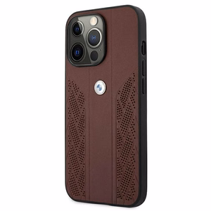 BMW odinis lenktas perforuotas dėklas iPhone 13 Pro / iPhone 13 - raudonas