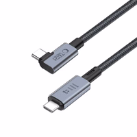 Tech-Protect UltraBoost Max L USB-C 4.0 (tiesus) / USB-C 4.0 (kampuotas) PD 240W 8K 40Gbps 1.5m kabelis - pilkas