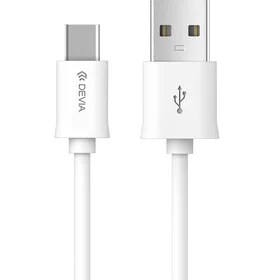 Devia Kabelis Smart EC082 USB - USB-C 1,0 m 2,1A baltas