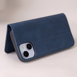 Smart Suede dėklas Honor 600 / Honor 600 Pro tamsiai mėlynas