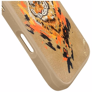 Nimmy Tiger magnetinis dėklas telefonui iPhone 16 Pro - rudas